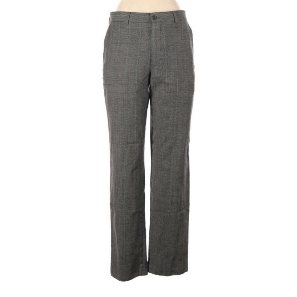 BARNEYS NEW YORK Co-op Women  Wool Dress Pants Size 32 Italy, Pockets, Plaid